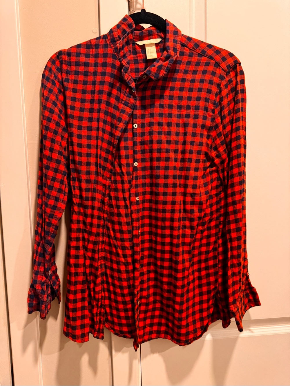 H&M women’s size 4 Check Button-Up Shirt